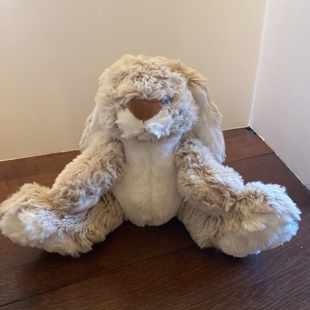 Melissa & Doug Burrow Bunny Soft Plush Stuffed Animal Toy Rabbit Tan Big Feet